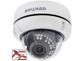 Уличная антивандальная IP-видеокамера Beward B1510DV (2.8-12)